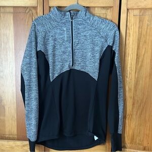 Reebok Heathered Gray Quarter-Zip Pullover